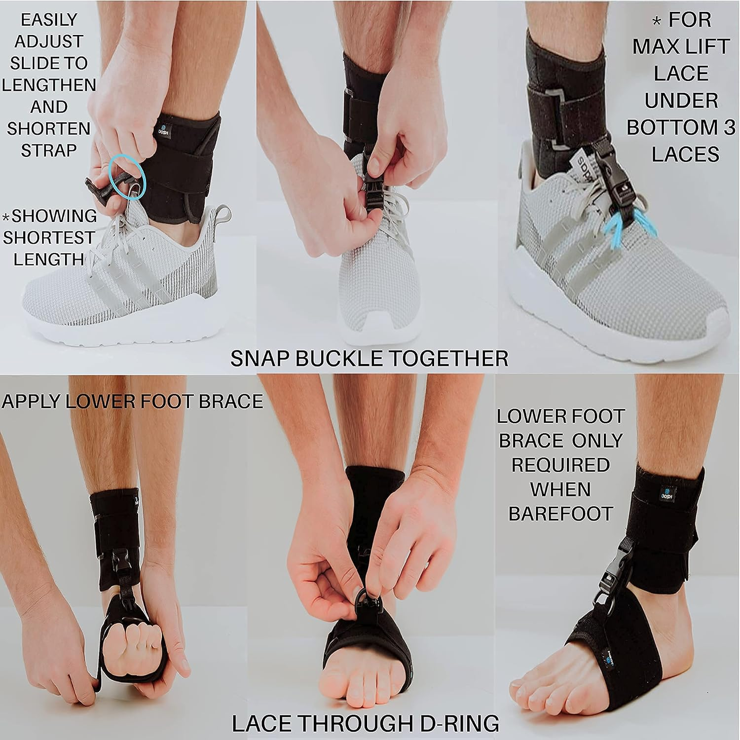 DOSH AFO Foot Drop Brace - Drop Foot Brace - Foot Drop Brace for Walking - AFO - Drop Foot Brace for Walking with Shoes &ndash; Drop Foot Braces image number 1