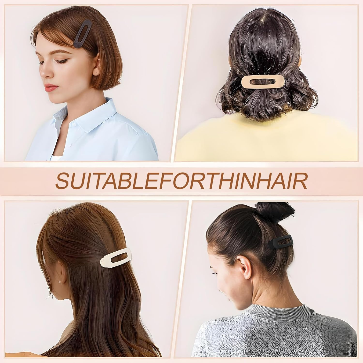 Oiieco Pack of 15 Women'S Hair Clips, Flat Hair Clips for Women, Non-Slip Hair Clips for Thick and Thin Hair, Lightweight and Durable, Ideal for Everyday Use and Styling image number 2