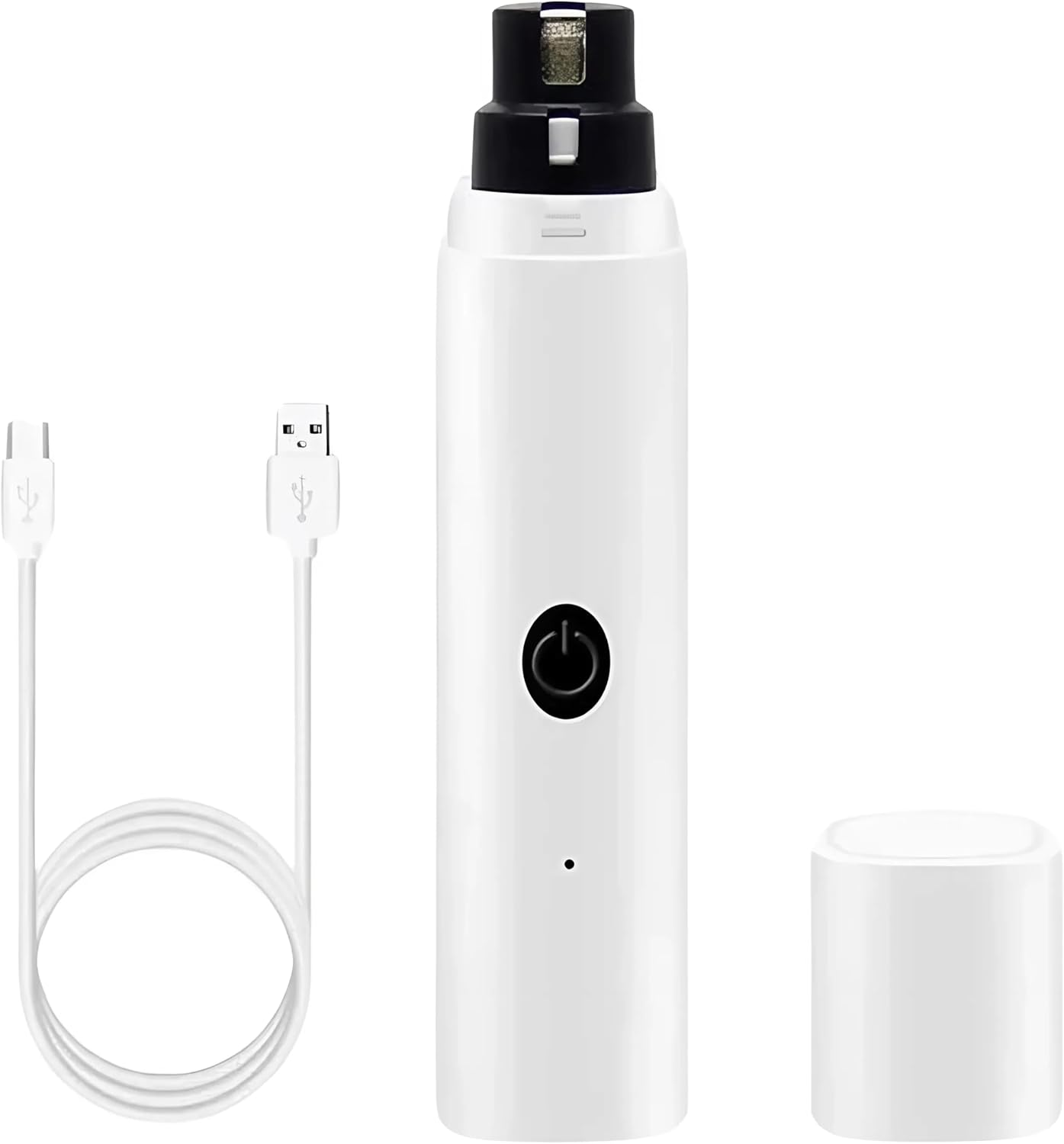 EZONEDEAL Dog Nail Grinder with LED Light, Electric Rechargeable Dog Nail Trimmer with Quiet 2 Speeds, Nail Filer, Pet Painless Grooming Paws Nail Clipper for Large Medium Small Dogs Cats (White) image number 5