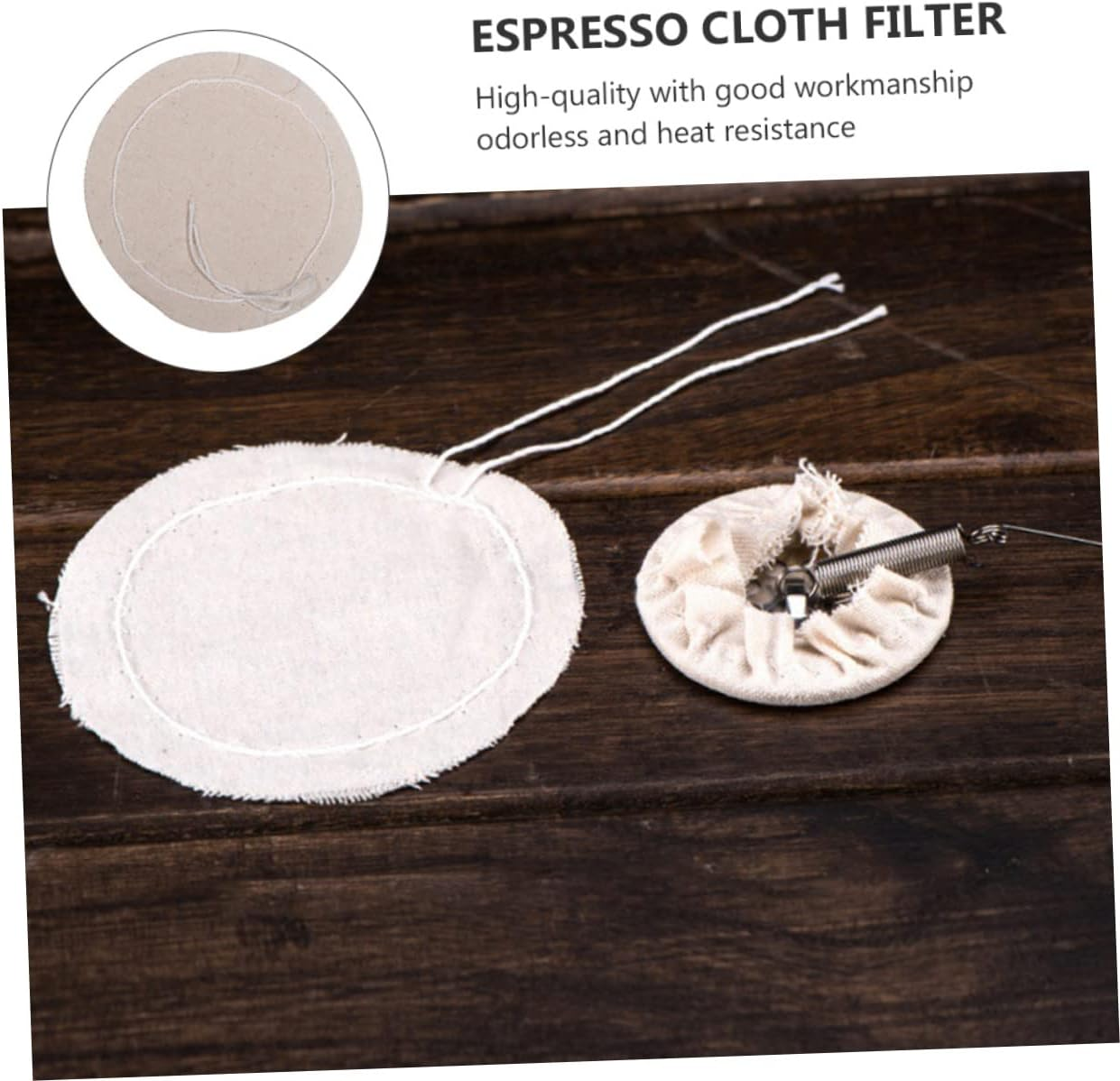 Hoement 20Pcs Cotton Coffee Pot Filter Cloth Espresso Strainer Practical Tool for Home Cafe image number 5