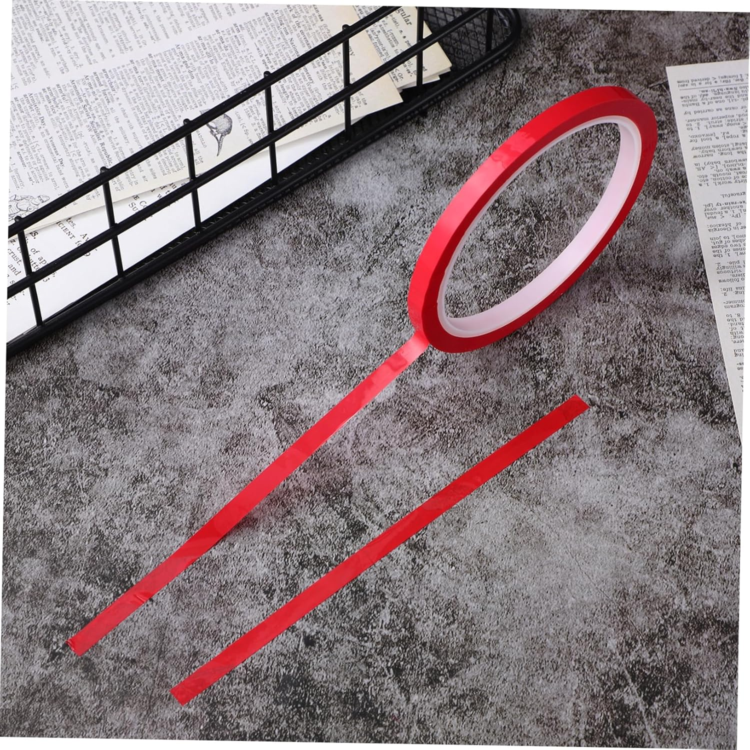 Car Decorative Strip Adhesive Tape 1 Roll Red 6Mm X 33M Polyester for Automotive Trim and Insulation image number 3