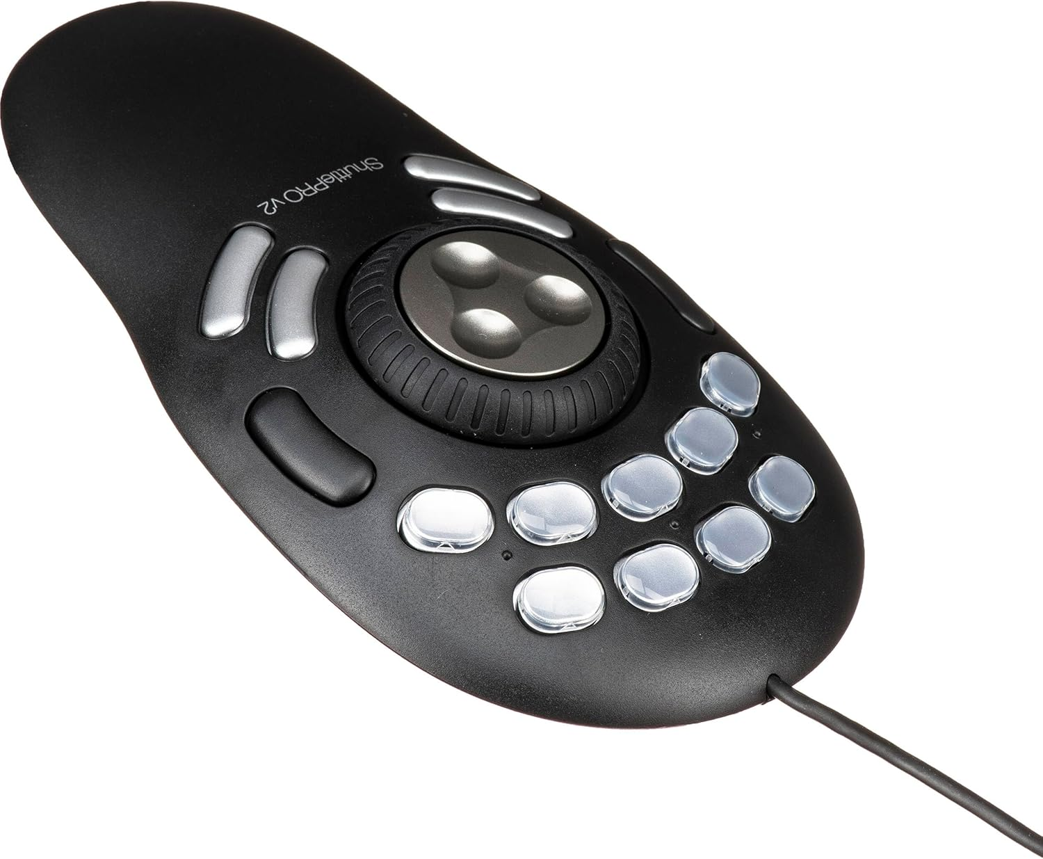 Contour Shuttle Pro V2 NLE Multimedia Controller with 15 Programmable Buttons - Mac and Windows Compatible Bundle with USB Type-A Hub with 4 USB Ports, and 5-Pack of Reusable Cable Ties image number 1