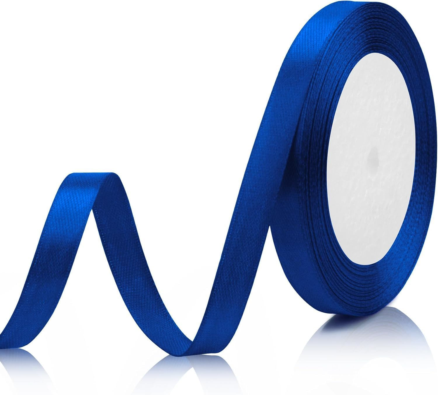 3/8 Inch 25 Yards Navy Blue Ribbon for Tree Ribbon Decorations, Fine Christmas Ribbon, Navy Blue Ribbon for Gift Wrapping image number 5