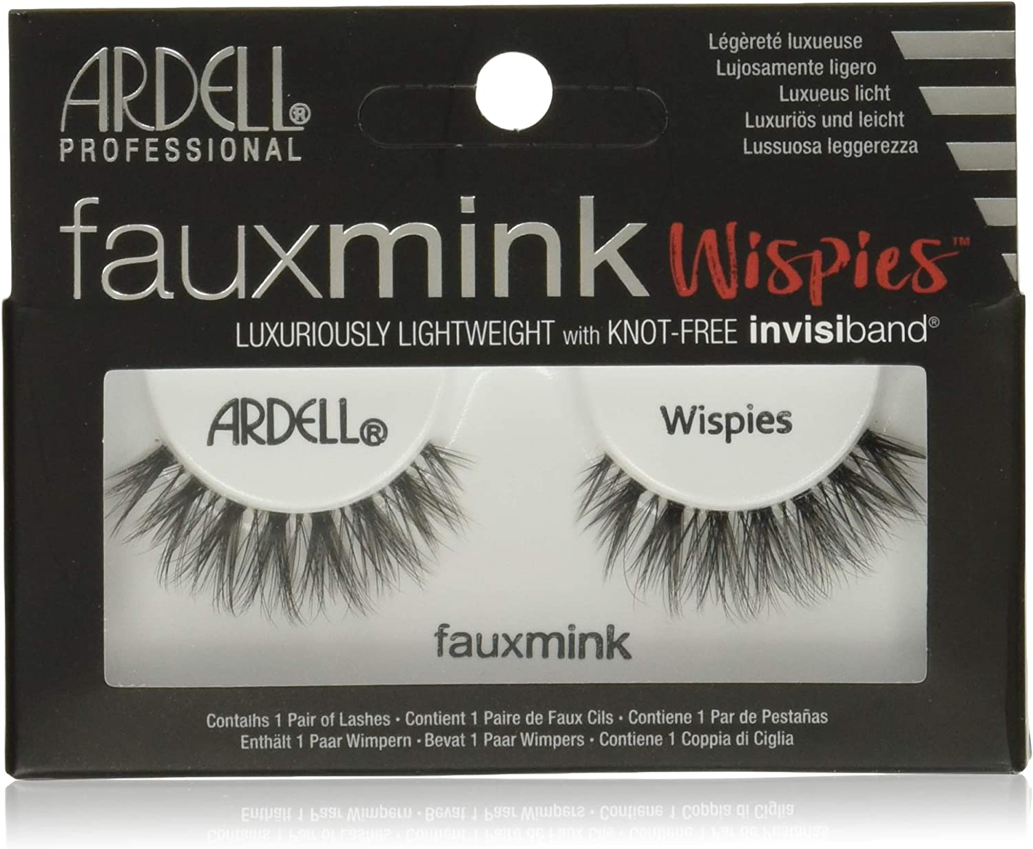 Ardell Faux Mink Wispies Lashes, Demi Black