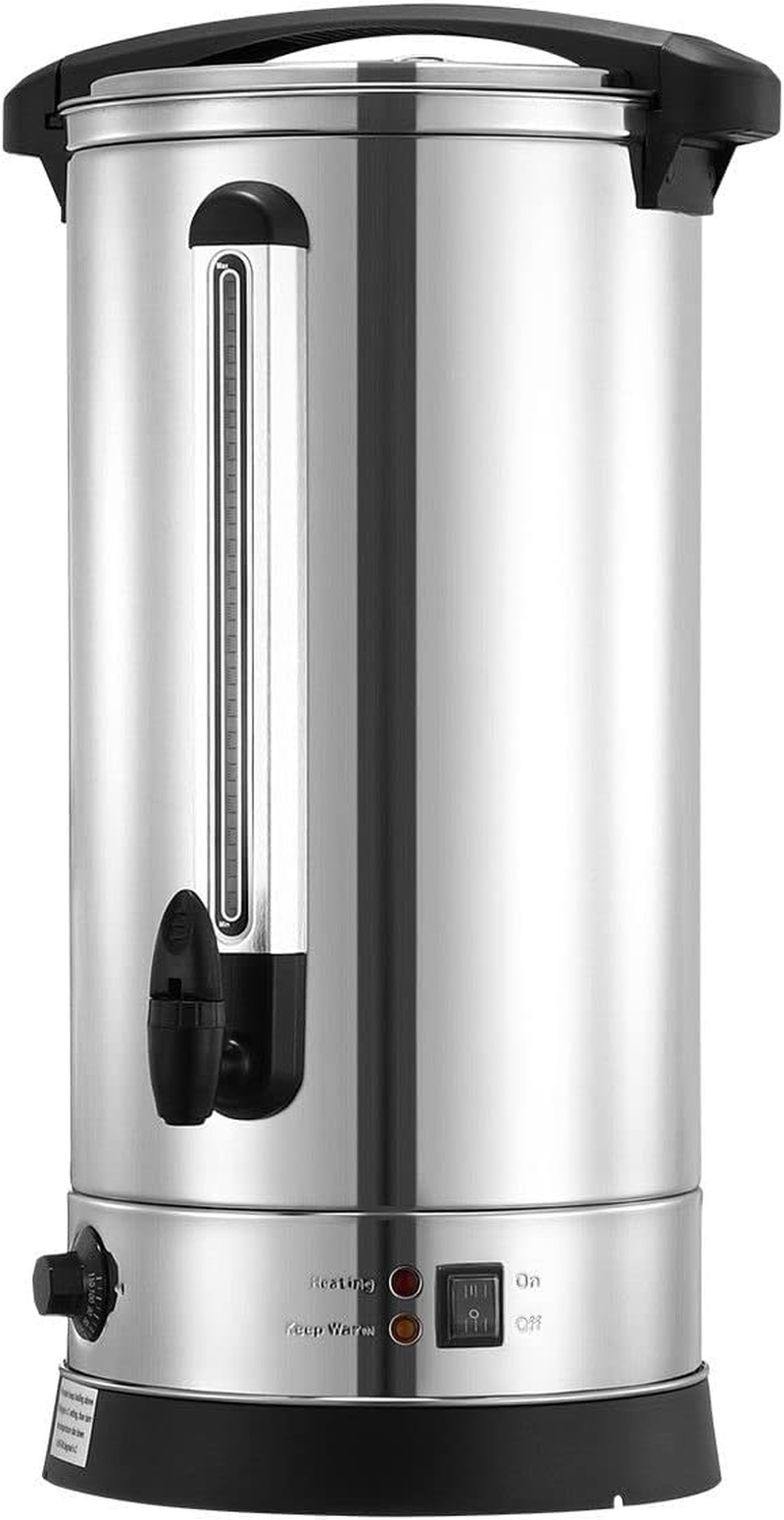 Maxkon 28L Hot Water Urn,2000W Stainless Steel Electric Hot Beverage Dispenser with Boil Dry Protection,Quick Brew Commercial Coffee Urns Percolator Electric for Gatherings