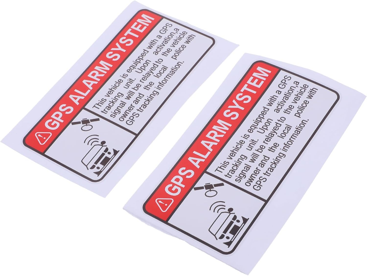 Iplusmile 4Pcs Adhesive Car Security Theft Warning Sticker Decals for Vehicle GPS Alarm System Security Sticker for Car Warning Decals for Exterior image number 4