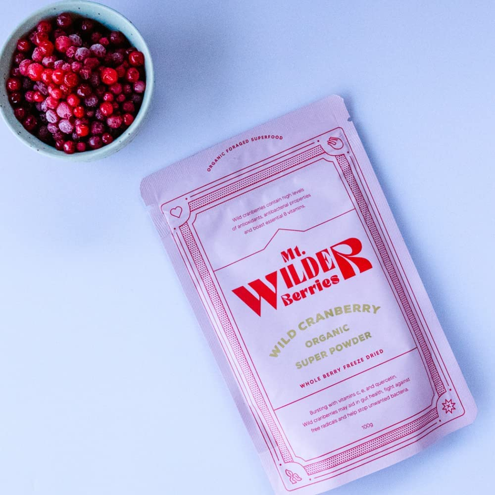 Organic Wild Cranberry Super Powder, 100% Wild Grown, Organic, Freeze Dried, No Added Sugar, No Additives image number 1