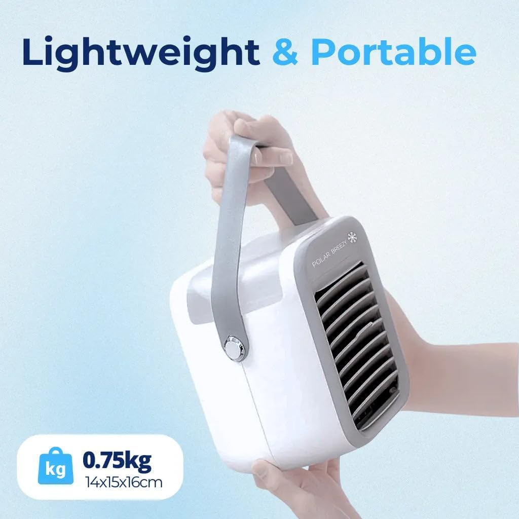 Air Conditioning,New Mini Desktop Air Cooler, Portable Room Air Conditioning with Night Light, Air Cooler for Home Room Camping Car Office with USB Connectivity (White) (1)