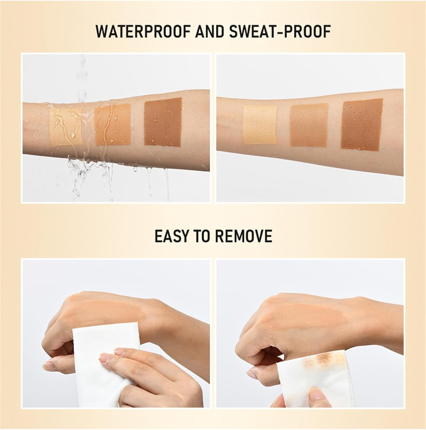 Leg Makeup Waterproof No Transfer,Three-Color Waterproof Non-Slip Foundation for Legs,Long Lasting Body Foundation,Leg and Body Scar Cover up Makeup - Fairest Glow image number 3