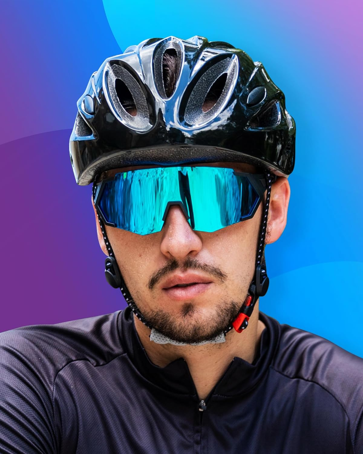 Cycling Glasses for Mens Polarised Sports Sunglasses UV400 Protection Outdoor Bicycle Motorbike Driving Fishing Dirt Bike Accessories for Men Womens image number 3