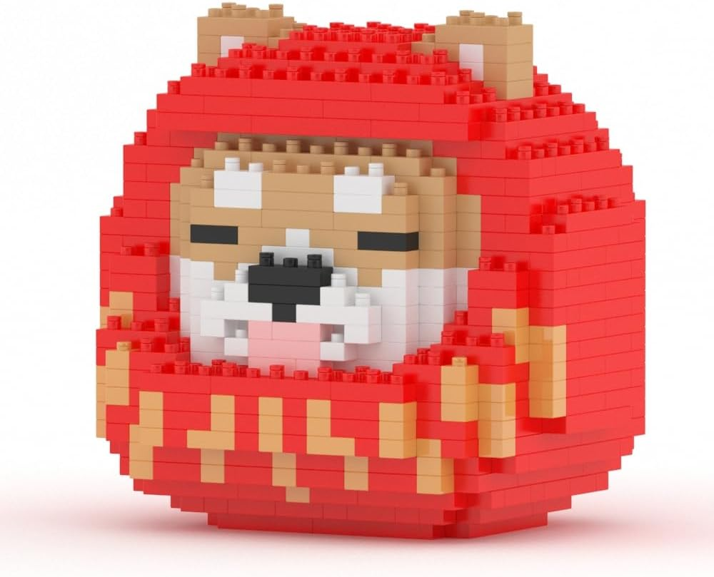 JEKCA Shiba Daruma Doll Mini 01S | Japan Plastic Building Blocks | Age 14+ image number 1