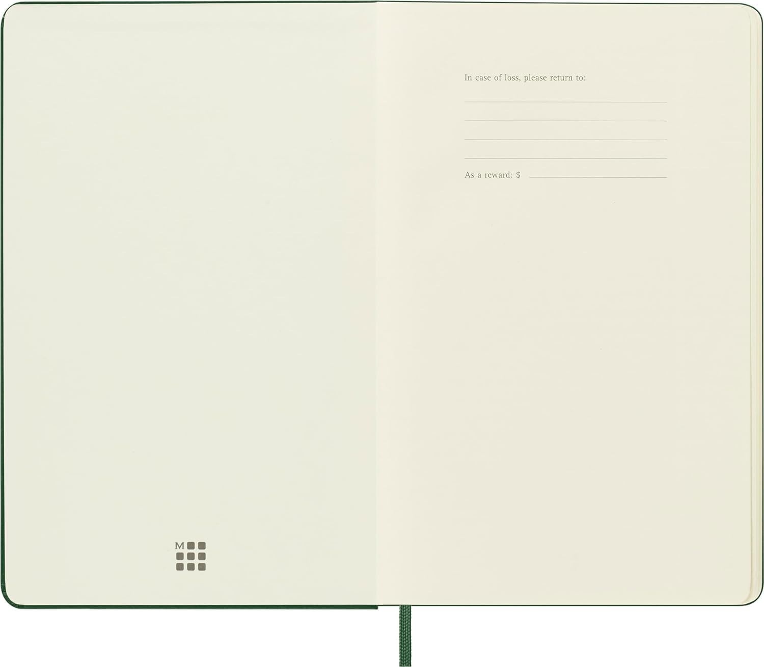 MOLESKINE- 2025-12 Month Weekly Notebook Hard Cover Diary - Large - Myrtle Green image number 1