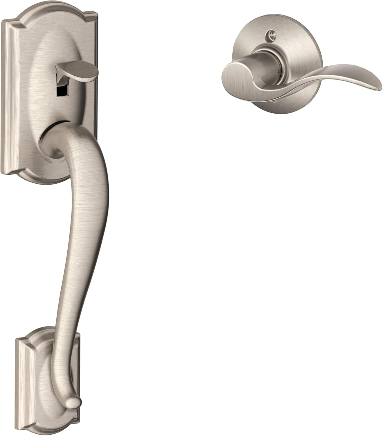 Camelot Front Entry Handle Accent Left-Handed Interior Lever (Aged Bronze) FE285 CAM 716 Acc LH