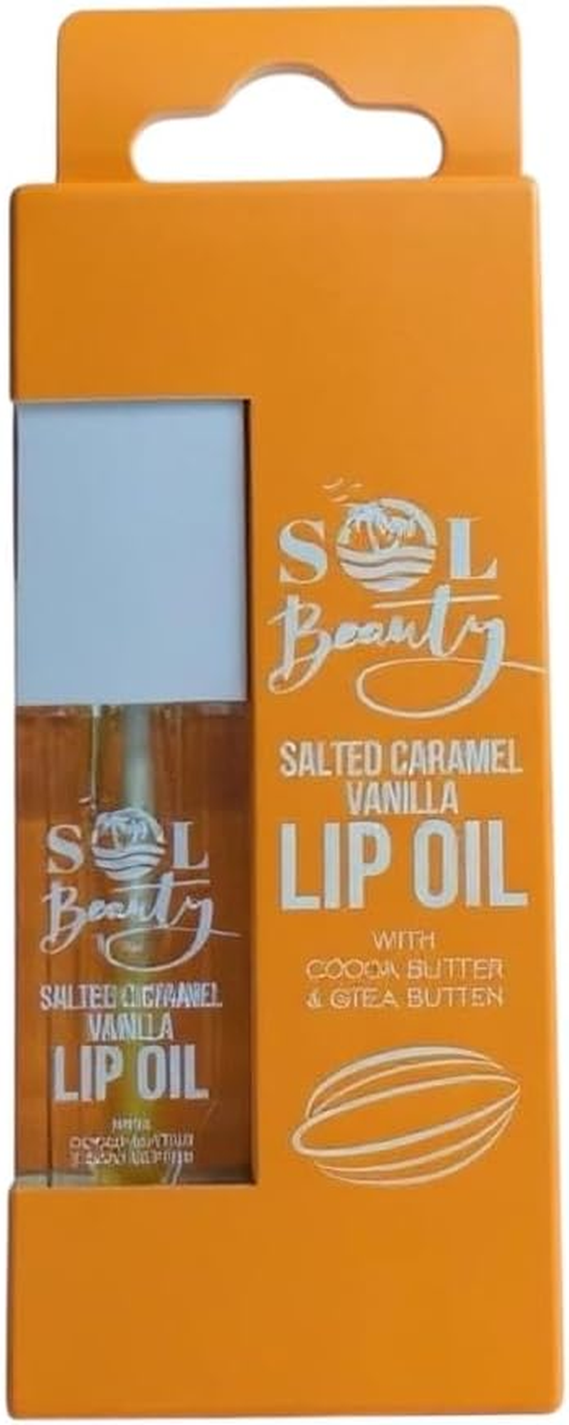 Sol Beauty Salted Caramel Vanilla Lip Oil with Cocoa Butter and Shea Butter, Hydrate and Soften Your Lips, Vegan Friendly and Cruelty Free Lip Oil 3G image number 2