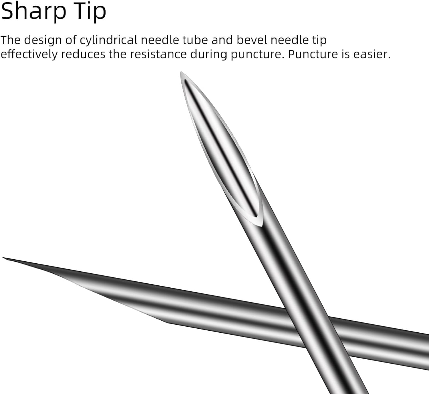 ATOMUS Body Piercing Needles, 10Pcs Stainless Steel Sterile Disposable Ear Nose Navel Nipple Lip Piercing Needles image number 6