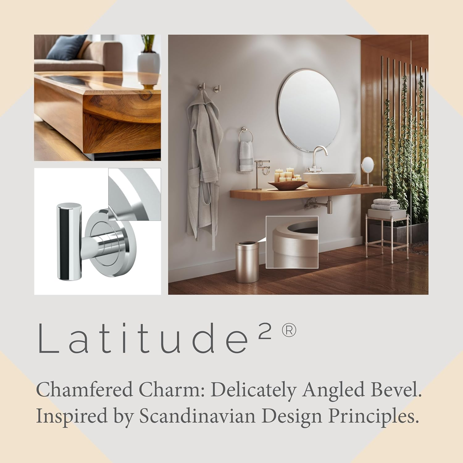 Gatco 4245 Latitude II Single Robe Hook, Chrome image number 1