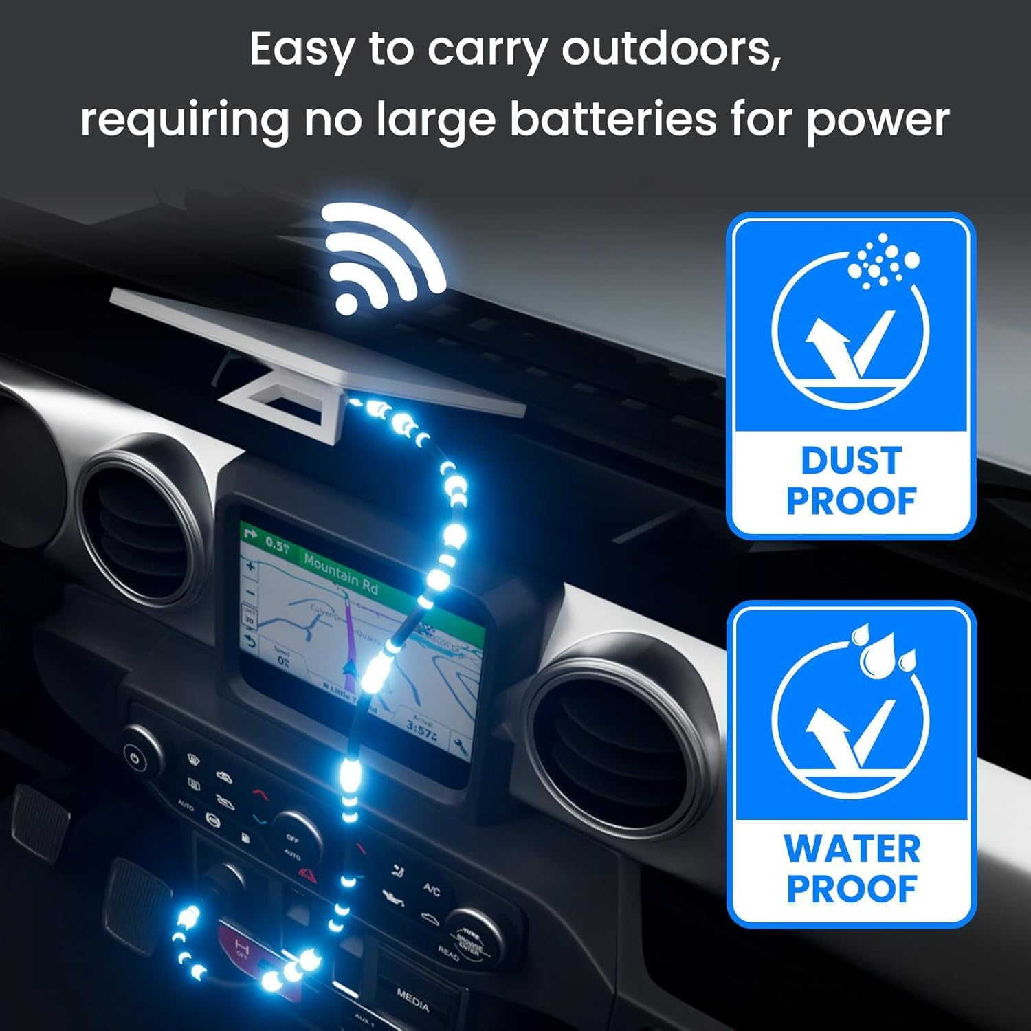 For Starlink Mini Power Cable Direct to Cigarette Adapter, for Starlink Mini Cable 3M/12V-48V Car Power Cable for Starlink Mini DC Male to Cigarette Lighter image number 1