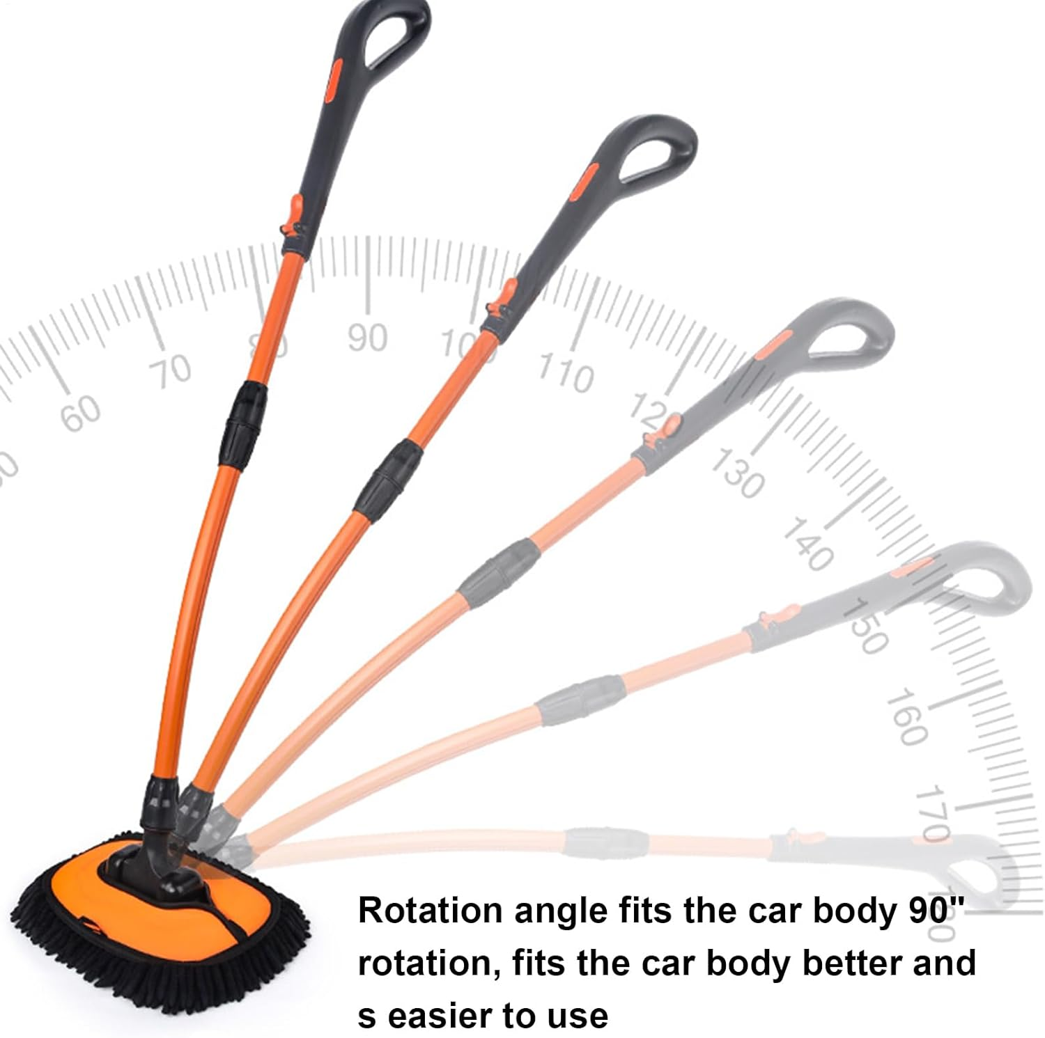 TQEBWUS Car Mop - Car Cleaning Care Brush | Long Handle No Scratch Extendable Duster for Auto Automotive Dirt Truck Detailing Vehicle Dust Washing image number 1