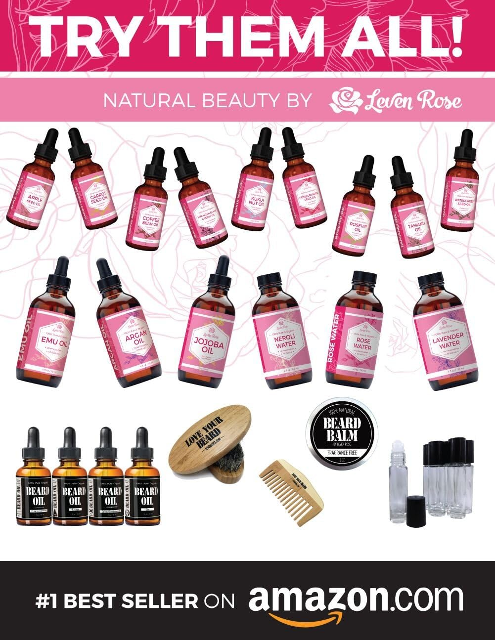 Leven Rose Pomegranate Seed Oil, 100% Pure Unrefined Cold Pressed Antioxidant Moisturizer for Hair Skin and Nails 1 Oz image number 5