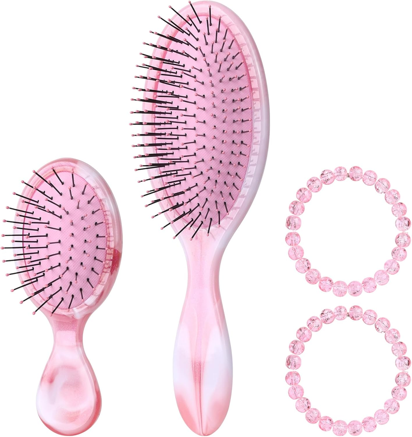 Daily Gard 2 Pack Detangler Hair Brush and Mini Hair Brush, Dry and Wet Hair Brush for Women Men Girls, Detangling Hairbrush for Wet/Dry/Curly/Thick/Long/Wavy/Damaged Hair, Blue