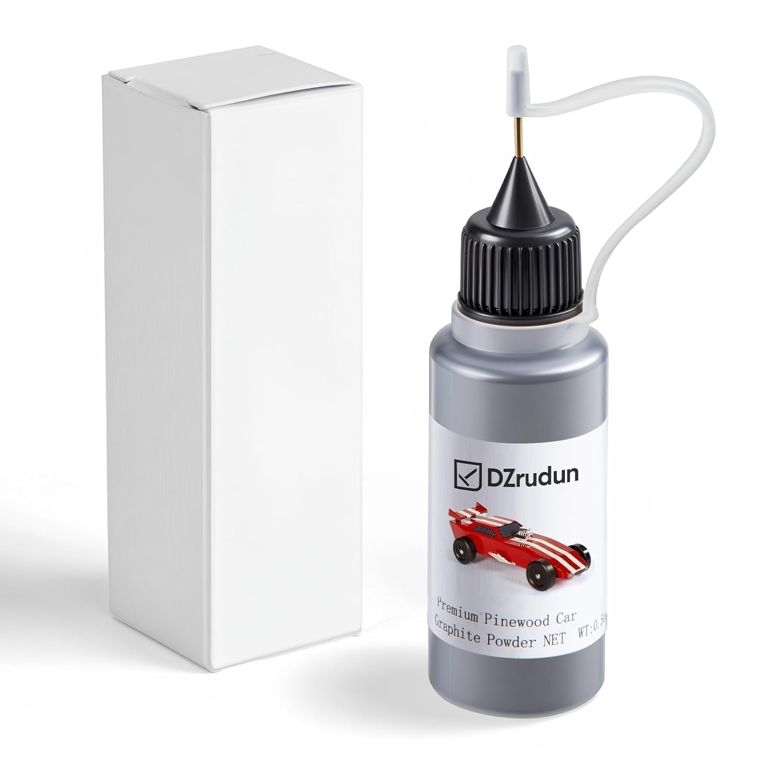 Graphite Powder 0.5OZ for Pinewood Car，Pro Racing Lubricant, Easy-Pour Spout & No-Mess Formula for Competition Cars,Powder Can Be Used on All Kinds of Doors and Locks-Safe for Wood & Metal Parts image number 3