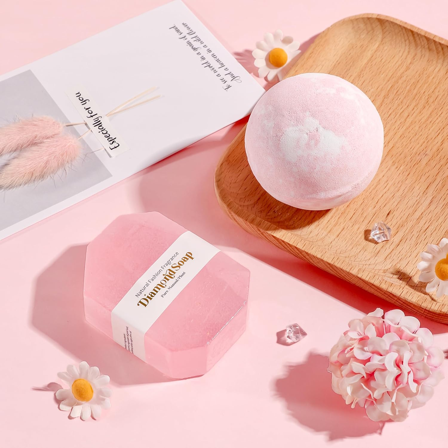 Birthday Gifts for Women, Mothers Day Gifts for Mom from Daughter, Spa Gift Basket for Best Friends Her Sister Wife Girlfriend Nurse, Gift Ideas for Valentines Day, 20Oz Tumbler Set (Pink) image number 1