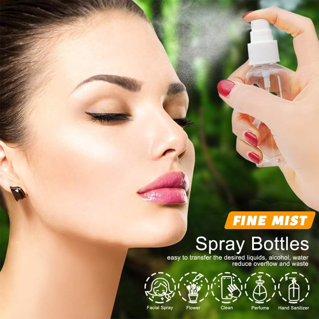 4 X 20 Ml Spray Bottle, Small, for Filling Plastic Water Spray Bottle, Spray Bottle, Atomiser Spray Bottle, Small Spray Bottle, Plastic Water Spray Bottle, Empty, for Perfumes, Water Alcohol image number 2