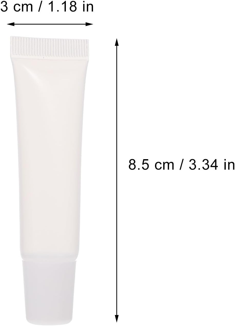 WOONEKY 10Pcs Empty Lip Gloss Tubes Refillable Lipstick Holders Transparent Travel Containers for Lip Gloss Oil and Liquid Storage image number 2