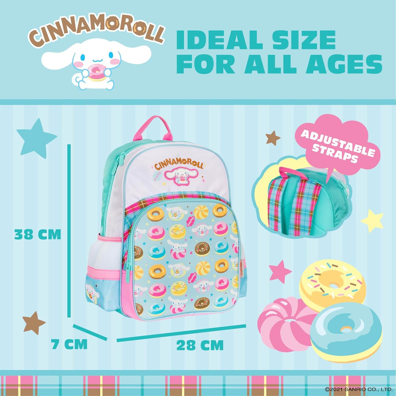 Blue Sky Studios Hello Kitty Backpack, Cute Rucksack for Kids and Teens, Kawaii Primary Secondary School Supplies image number 1