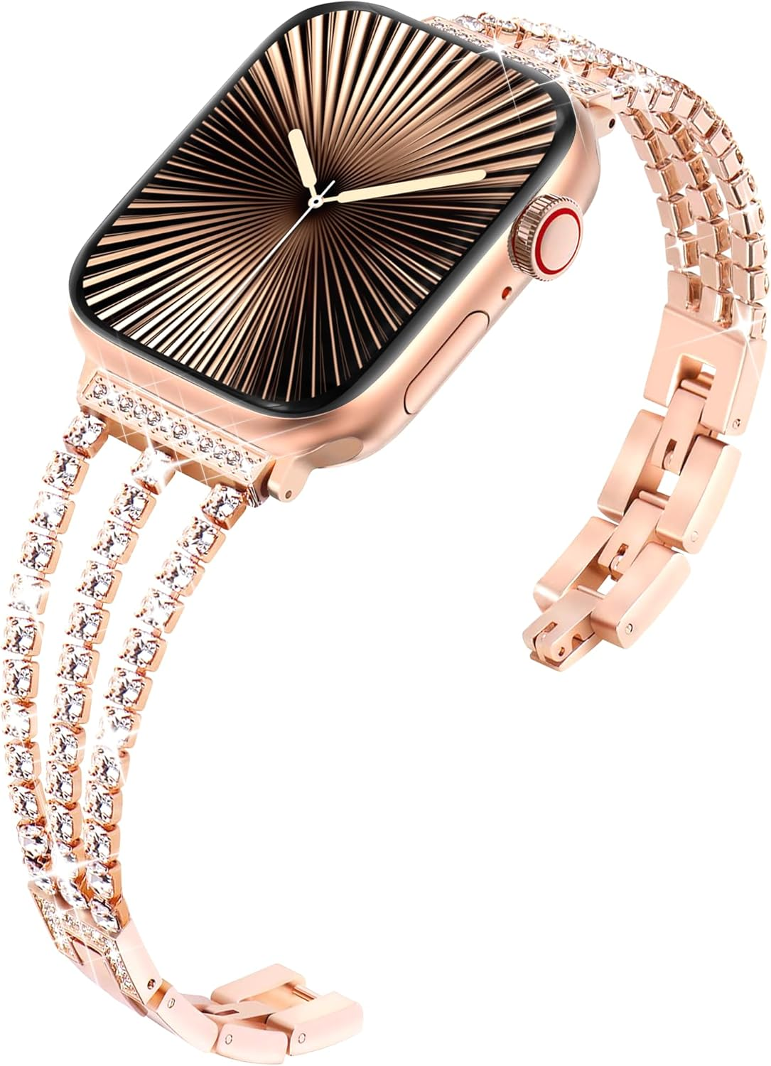 Ocaer Compatible with Apple Watch Band 42Mm 41Mm 40Mm 38Mm 46Mm 45Mm 44Mm 49Mm, Bling Metal Strap for Iwatch Series 11 10 9 8 7 6 5 4 Ultra SE 3 2 1,Thin Jewelry Apple Watch Bracelet Bands for Women