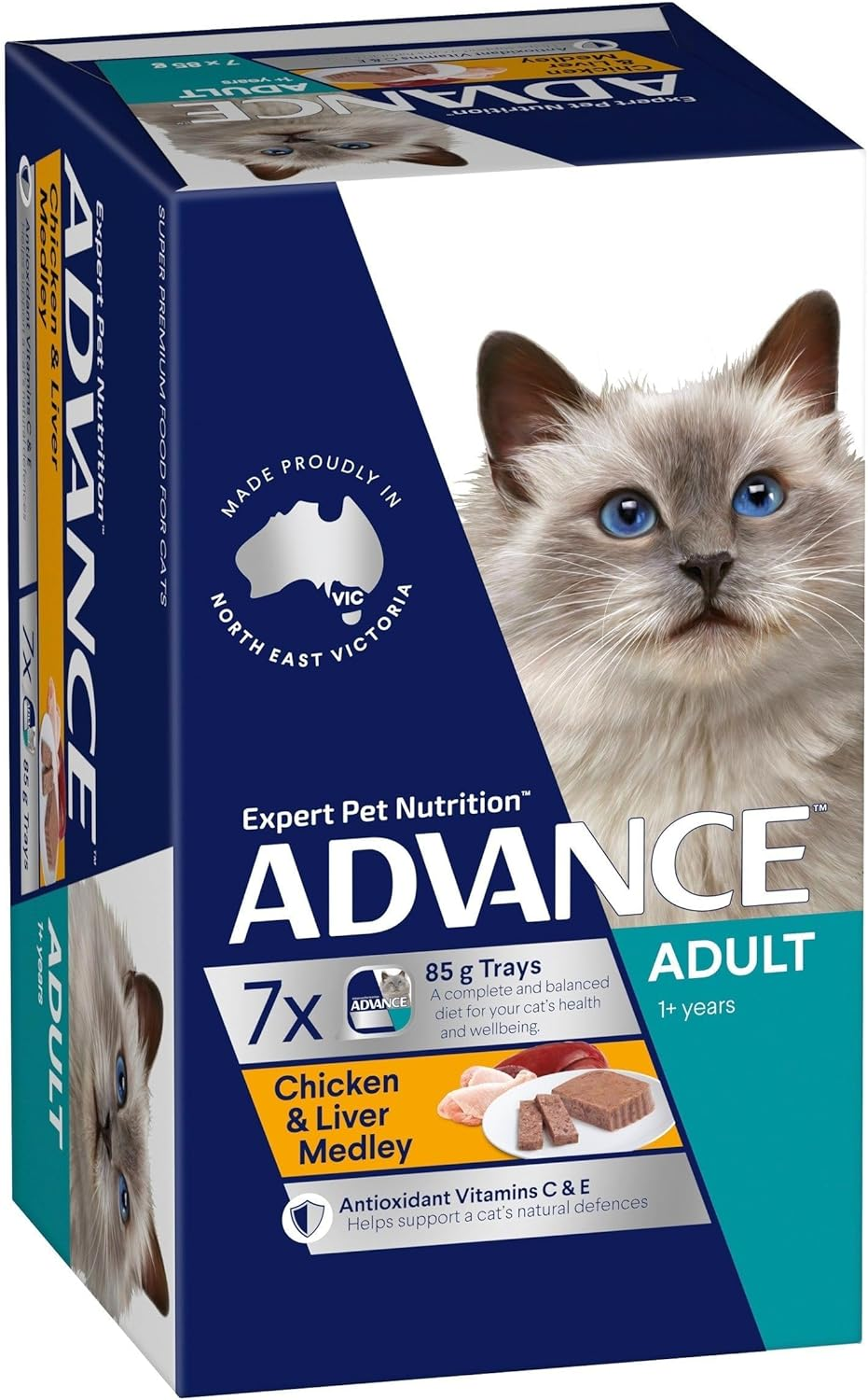 ADVANCE CAT ADULT CHICKEN LIVER MED 85G 7PK(292527)(OM7) image number 2