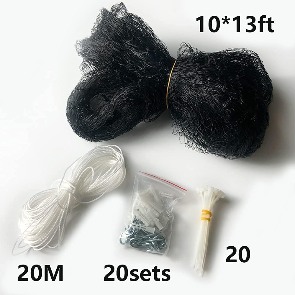 YOKMO Cat Balcony Rail Net Cat Anti-Fall Netting Pet Balcony Mesh Fence Net Dog Fence Nets Black Nylon Pets Anti-Fall Mesh Fence, 10 X 13Ft image number 6