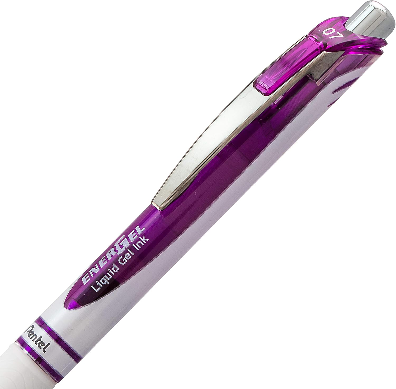 Pentel Energel Pearl RTX Retractable Gel Pen, 0.7Mm Needle Tip, 2 Pack, Violet Ink (BLN77WBP2V) image number 4
