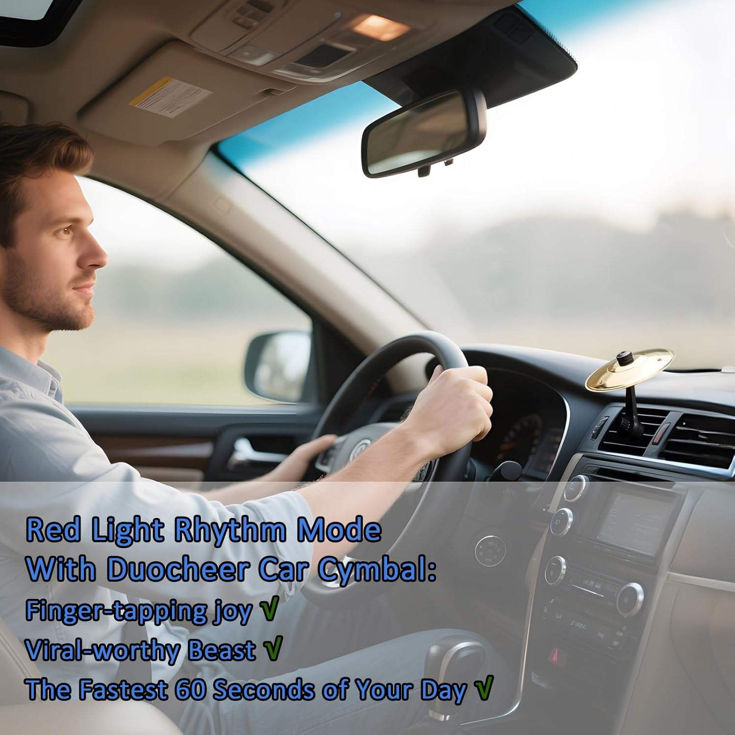 2025 Upgrade Car Cymbal Air Vent Crash: Dash Drum Symbol Dashboard Drums Mini Mount Drumming Music Mounted Tiny Clip Attachment Set Attach Small Board Stand Splash Instrument Drumset Kit