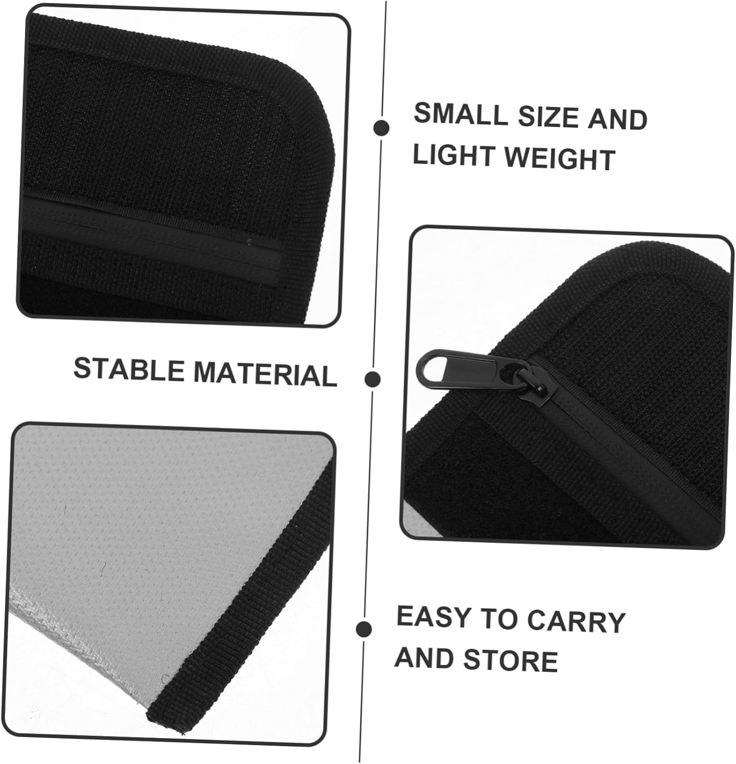 HONMEET 2Pcs Fireproof Document Bag Money Bag for Cash Fireproof Zipper Outdoor Use for Travel Document Wallet and Receipt Storage