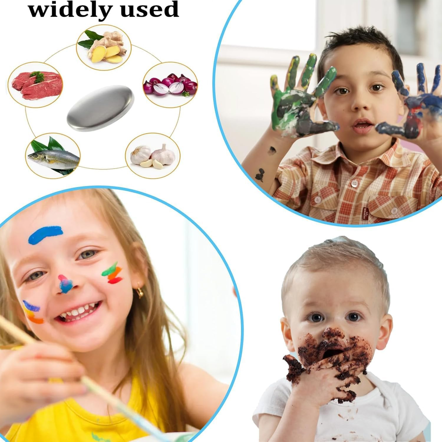 Yeenano Stainless Steel Soap, Metal Soap against Odour, Odour Neutraliser with Soap Dish, Odour Killer Soap Made of Stainless Steel, Eliminates Odours on Hands, Kitchen Utensils, Environmentally image number 4