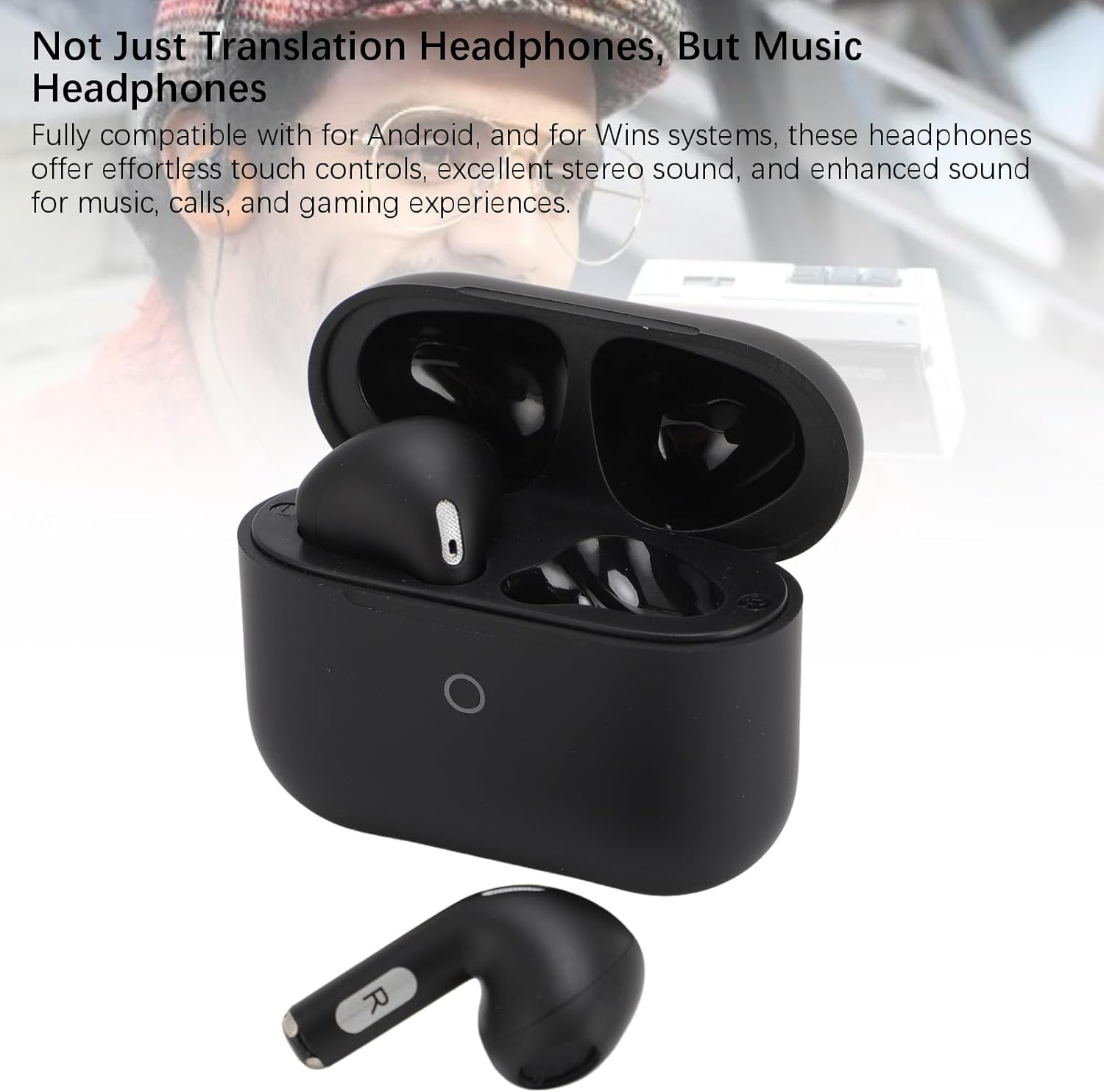 Language Translator Earbuds, 144-Language Real-Time Two-Way In-Ear Earbuds, Translating with App for Ios and Android image number 4