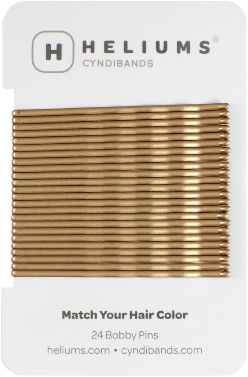 Heliums Large Bobby Pins - Silver Gray - 2.5 Inch Extra Long Wavy Hair Pins - 24 Pack