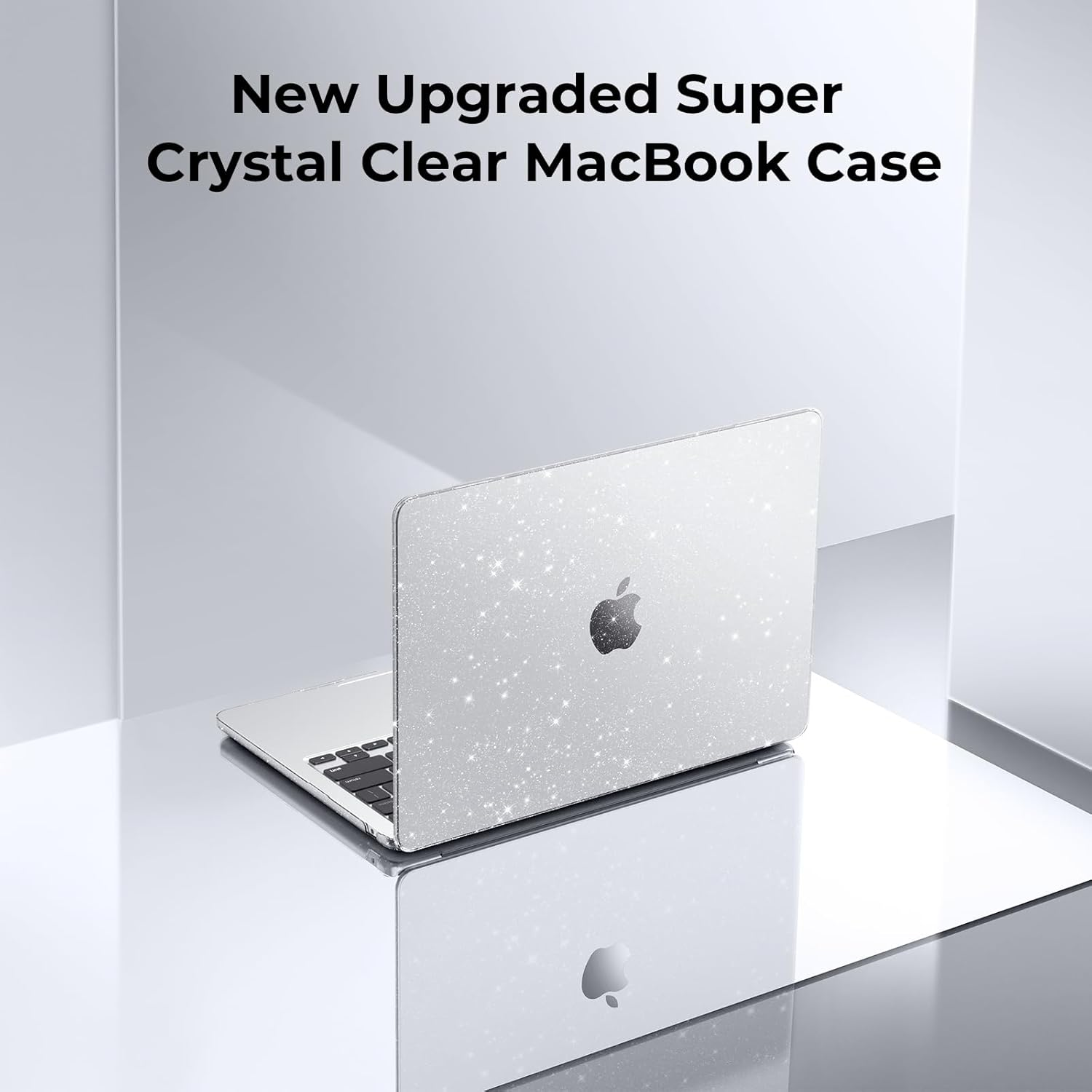 Eoocoo Case Compatible with Macbook Air 13 Inch 2026-2022 M4 M3 M2 A3240 A3113 A2681, Hard Shell Case + Keyboard Cover + Polishing Cloth + Screen Protector for Mac Air 13.6 Inch, Sparkly Clear image number 6