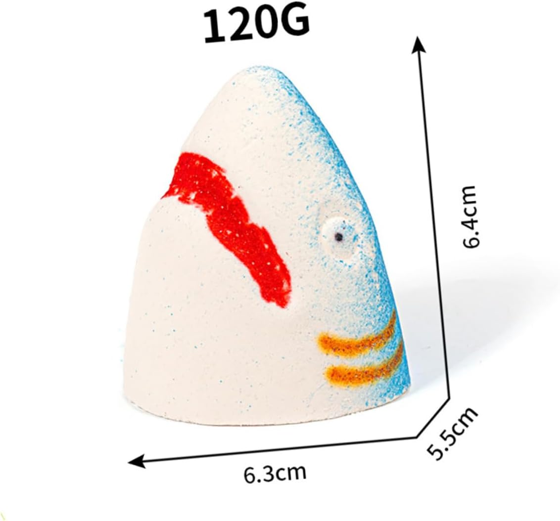 FOYTOKI 3Pcs Natural Bathing Salt Bomb Shark Bubble Bath Bomb Fragrance Bath -Friendly Bathing Travel-Friendly image number 6
