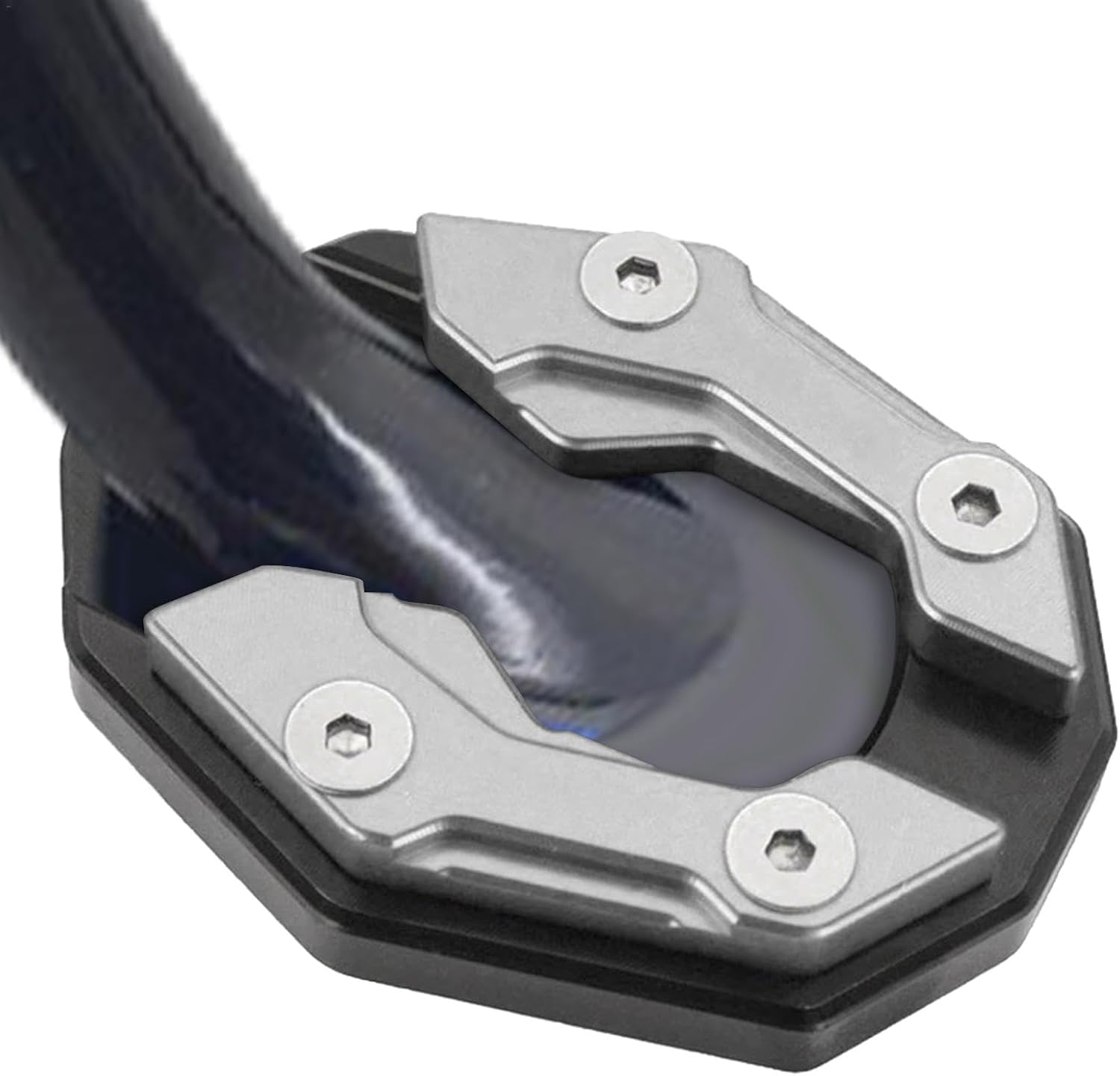 Motorcycle Pad - Foot Side Stand Extension Pad | Extension Pad, Motorcycle Extension Support Plate, Motorcycle Extension Pad for Touring - Silver image number 6