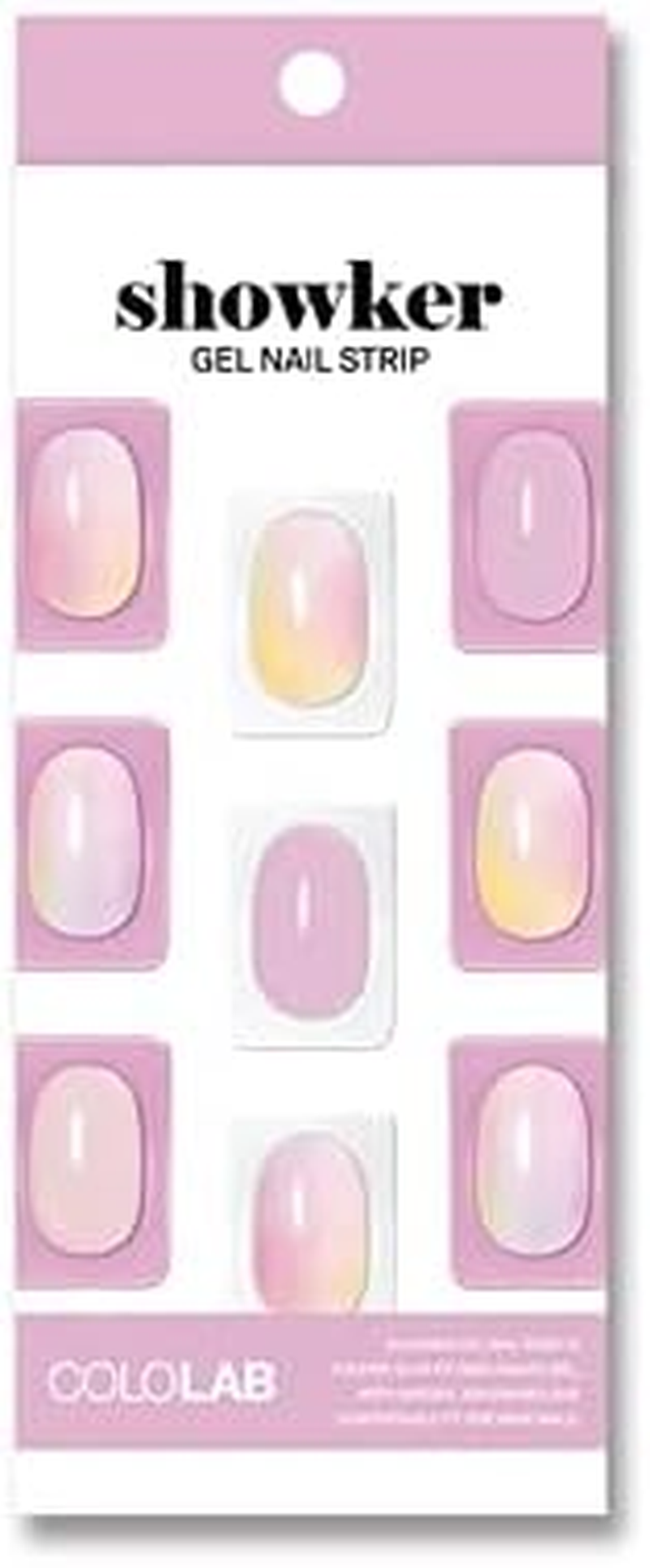 Cololab Showker Gel Nail Strip # CSA111 Spring Marble 1Pcs image number 4