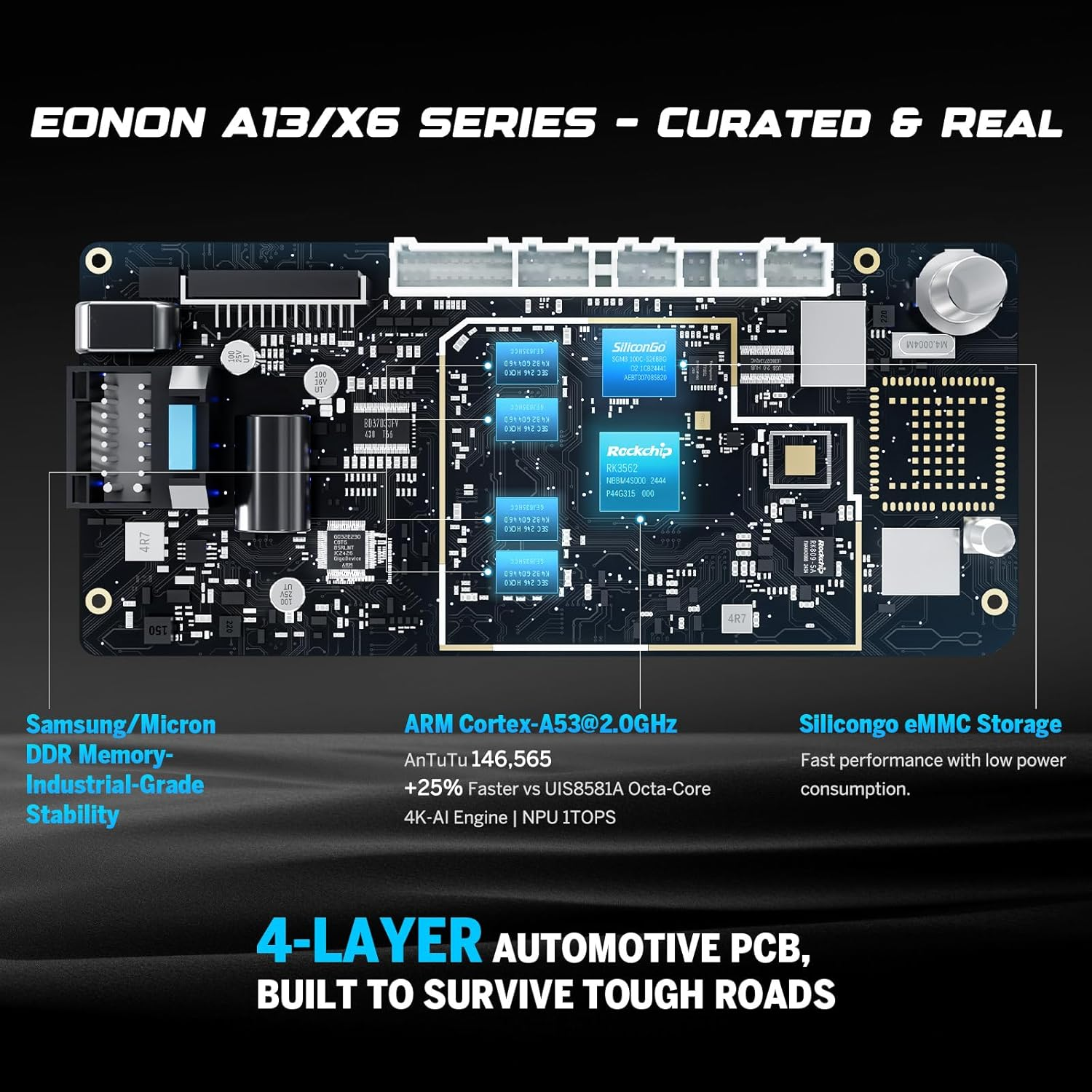 Eonon Car Stereo Receiver for Mazda 3 2010-2013, Wireless Carplay & Android Auto Headunit, 9" Touchscreen GPS Navigation, Bluetooth, AM/FM, SWC, 2G+32G-M3BLA13 image number 4