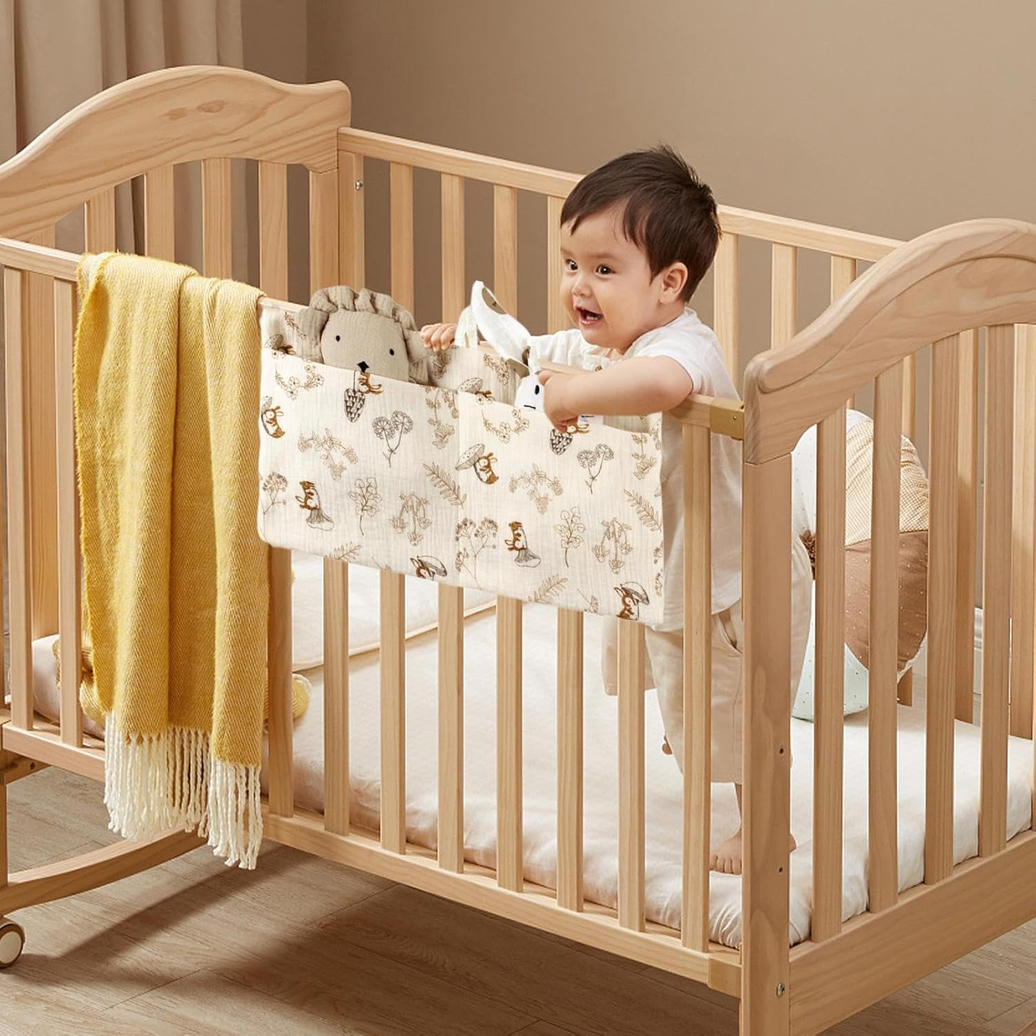 Generico Bedside Hangable Bags, Toddler Crib Storage, Diaper Nursery Organizer, Bedside Diaper Organizer, Toddler Bed Organizer, Portable Diaper Storage, Hangable Organizer Bag image number 1