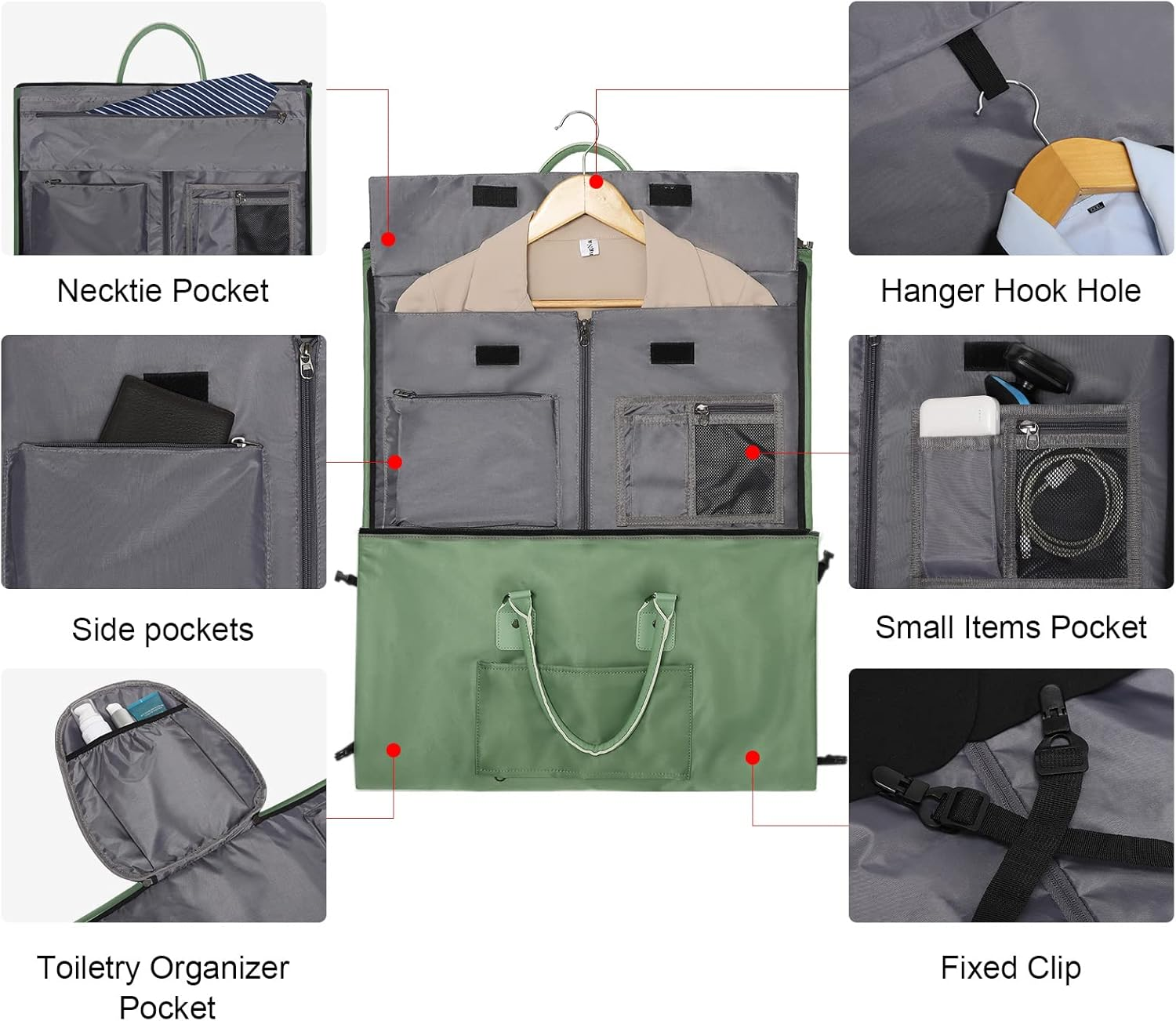 MODOKER Unisex Adult Garment Bag image number 4