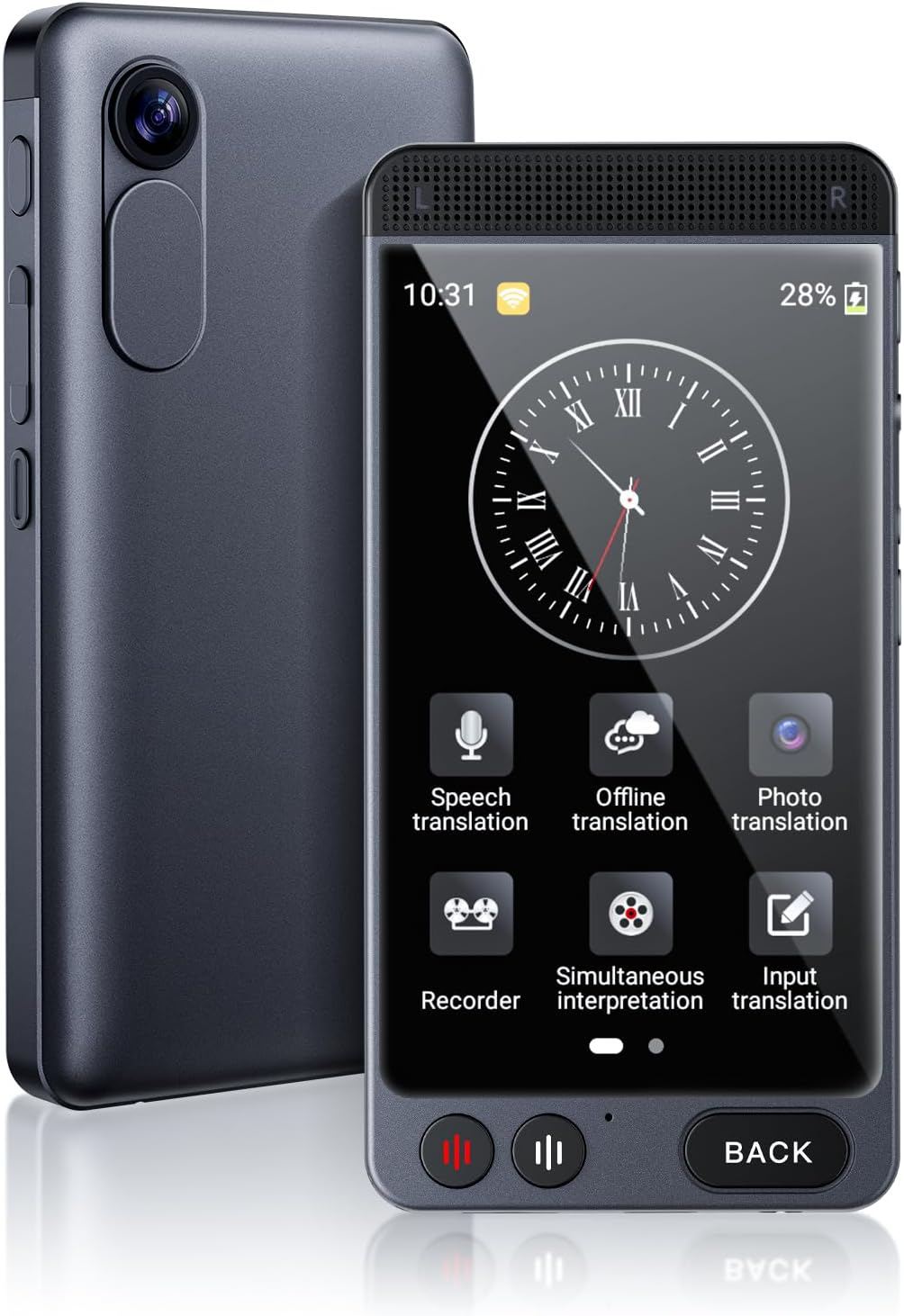 Language Translator Device, D21 Two Way Real-Time Voice/Photo Translator for 142 Languages, Portable Online/Offline Instant Translation for Business Learning Travel with 4.0'' Screen image number 4