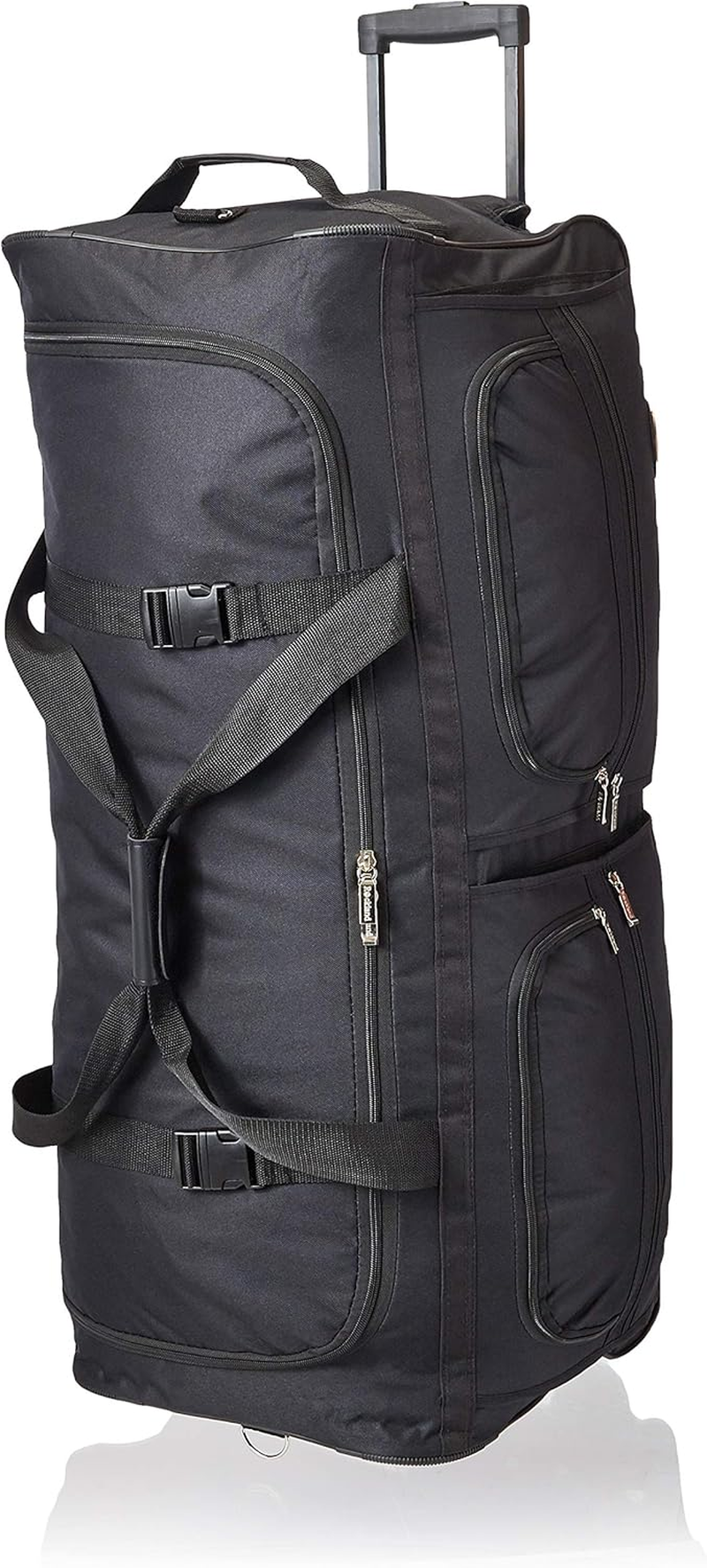 Rockland Rolling Duffel Bag, Black, 36" image number 6