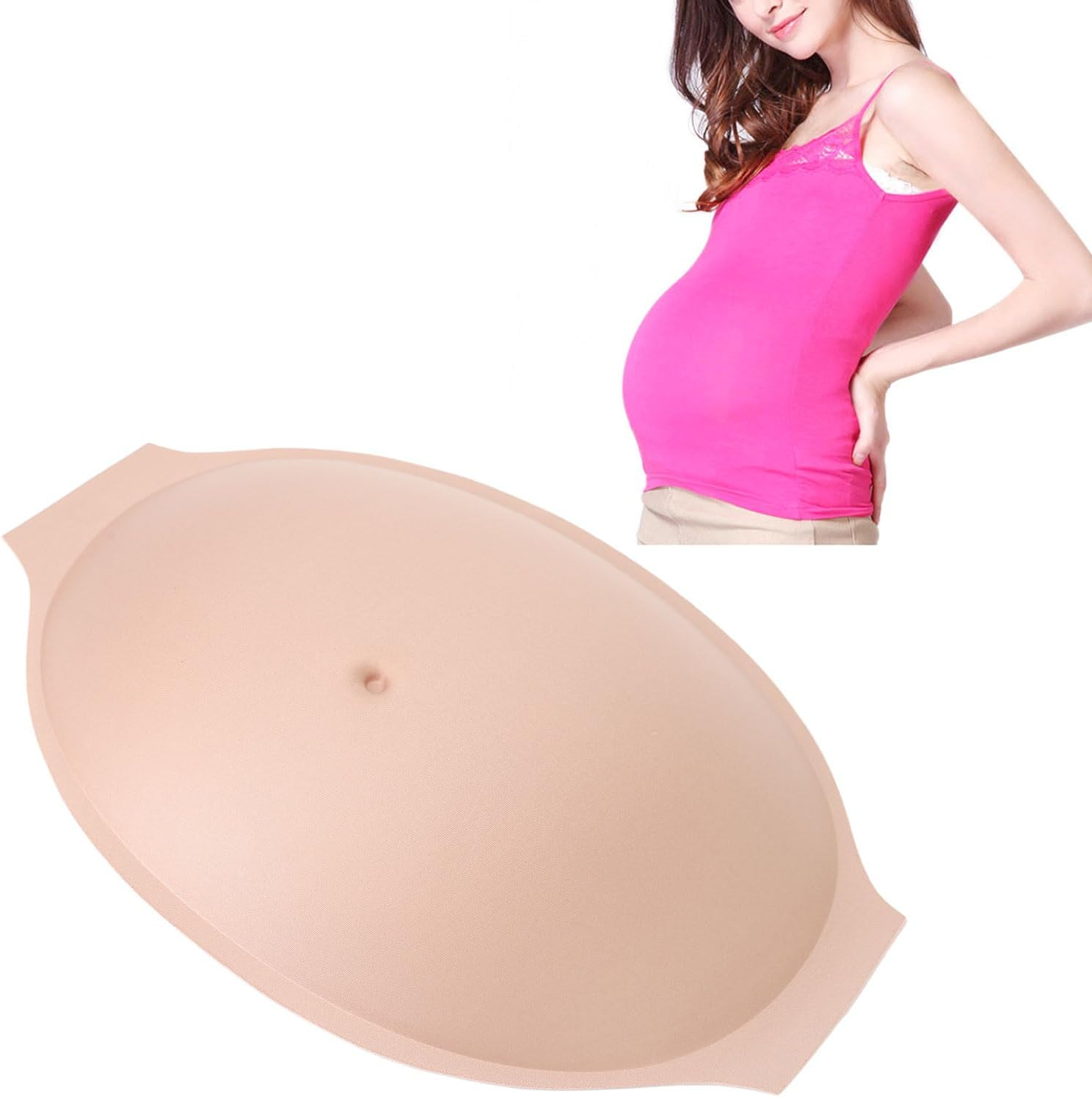 Fake Pregnant Belly, Realistic Fake Pregnancy Belly Fake Belly, Simulation Pregnant Belly Tummy Bump, Breathable Lightweight Artificial Pregnant Tummy for Props Costumes Cosplay
