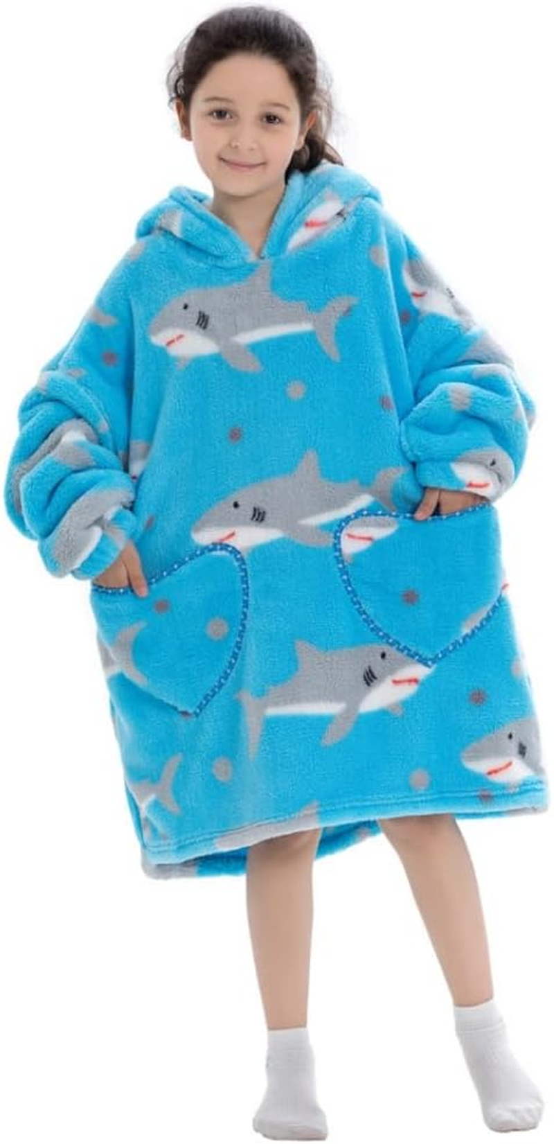 Costume Bay Oversized Wearable Blanket Hooded Fleece Hoodie Comfy Giant Warm Sweatshirt Ultra Plush with Front Pockets - Bear image number 3