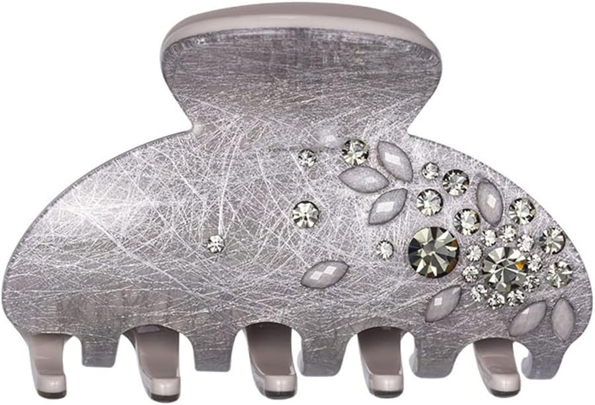 Alligator Clip,Headdress,Hair Clamp,Hairpins,Hairpin Rhinestone Pearl Clip Headdress behind the Head Mother Word Clip Horizontal Clip Spring Clip (Color : A, Size : 6.9 * 4.5Cm) image number 6